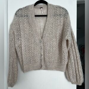 FREE PEOPLE CASHMERE CARDIGAN SWEATER